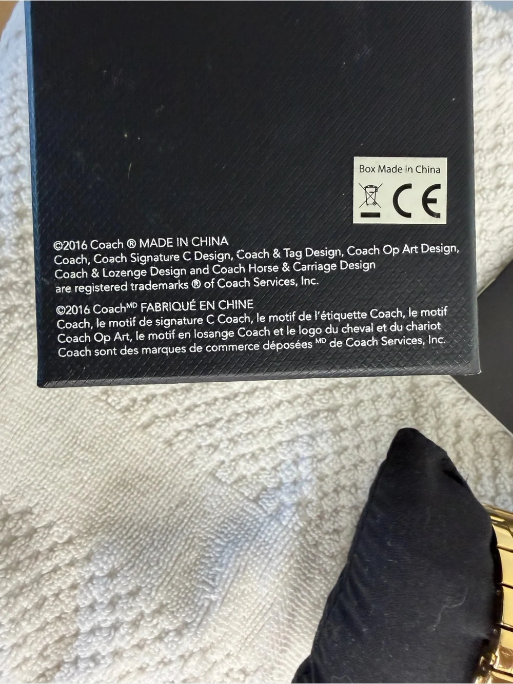 Coach Gold Tone Women's Watch bracket watch with box champagne